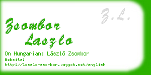 zsombor laszlo business card