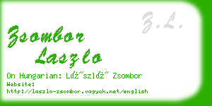zsombor laszlo business card